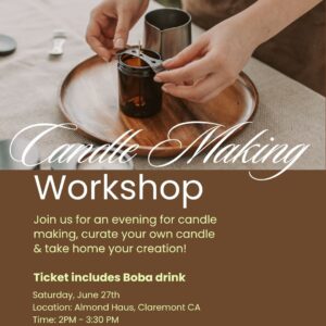 Candle Making Workshop Claremont | Includes Boba Or Coffee